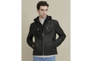 Jason Vintage Hooded Leather Jacket